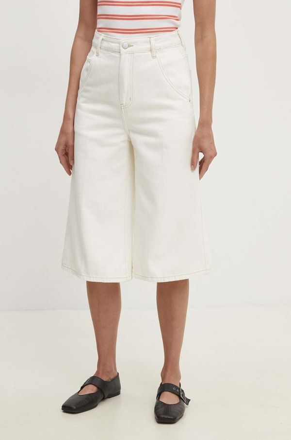 Answear Lab Traper kratke hlače Answear Lab za žene, boja: bež, bez uzorka, visoki struk