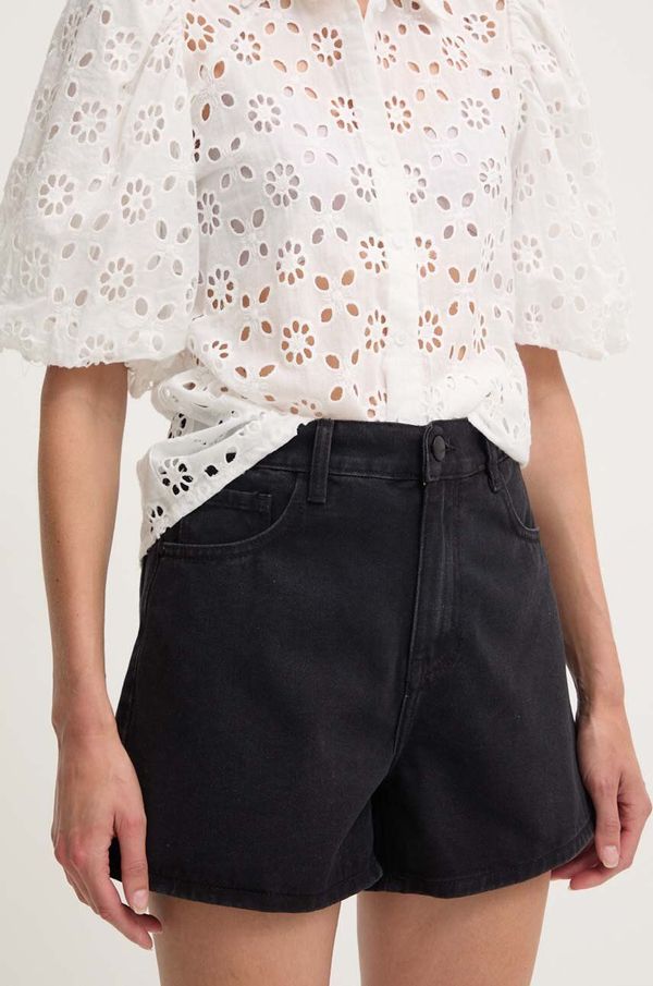 Answear Lab Traper kratke hlače Answear Lab za žene, boja: crna, bez uzorka, visoki struk