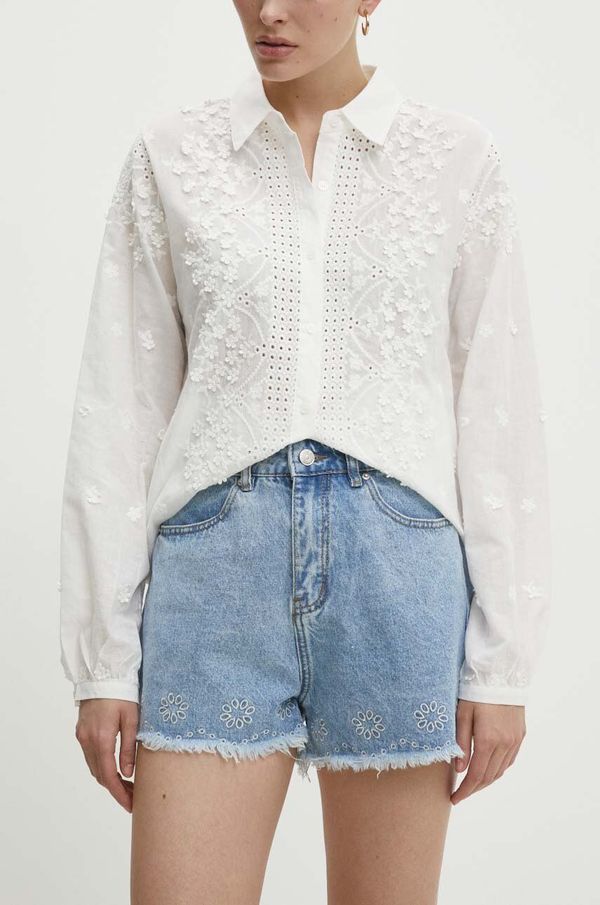 Answear Lab Traper kratke hlače Answear Lab za žene, s aplikacijom, visoki struk