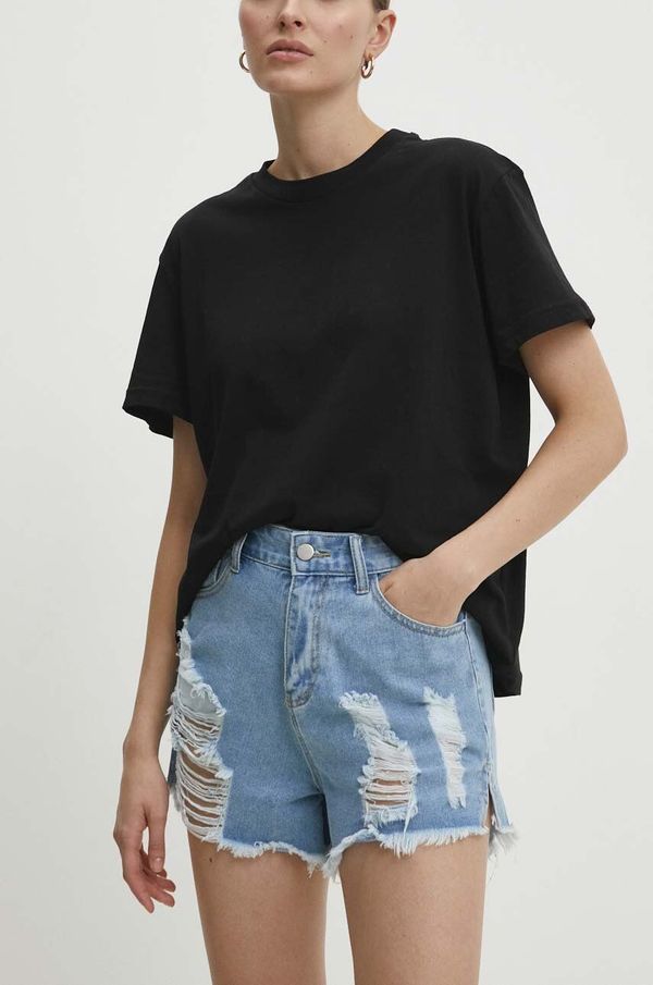 Answear Lab Traper kratke hlače Answear Lab za žene, s aplikacijom, visoki struk