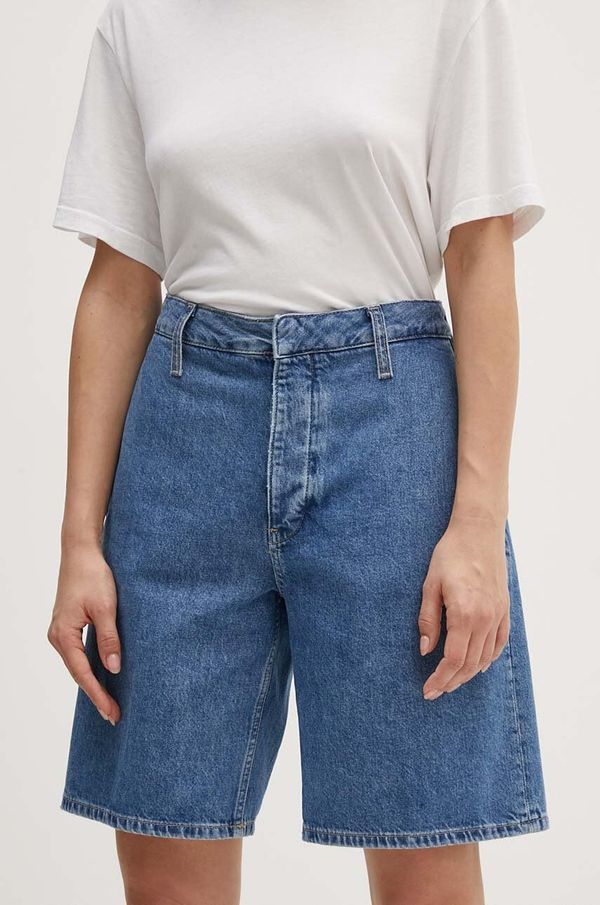 Calvin Klein Jeans Traper kratke hlače Calvin Klein Jeans za žene, bez uzorka, visoki struk, J20J224342