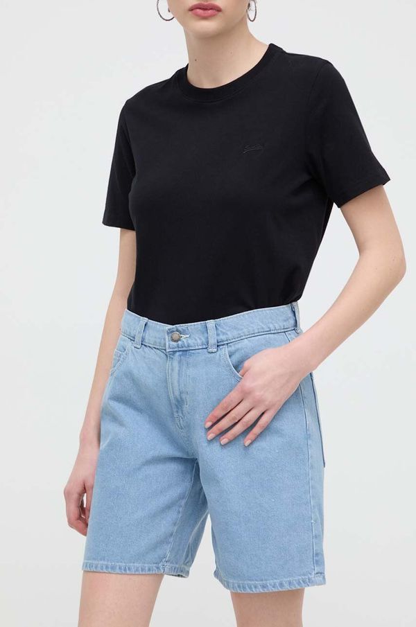 Dickies Traper kratke hlače Dickies HERNDON SHORT W za žene, bez uzorka, visoki struk, DK0A4YSG