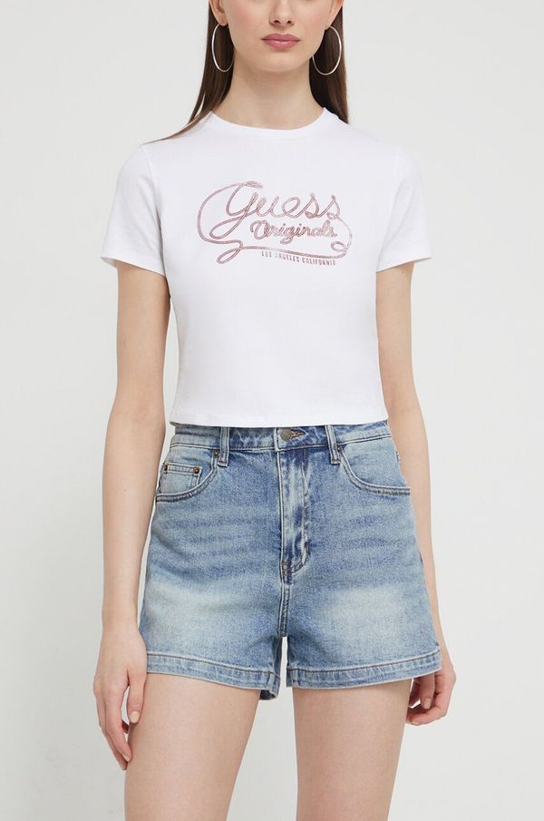 Guess Originals Traper kratke hlače Guess Originals za žene, bez uzorka, visoki struk