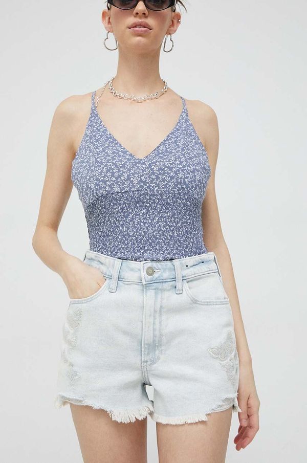 Hollister Co. Traper kratke hlače Hollister Co. za žene, s aplikacijom, visoki struk