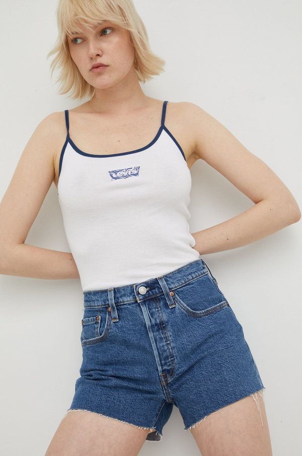 Levi's Traper kratke hlače Levi's 501 Original za žene, glatki materijal, visoki struk