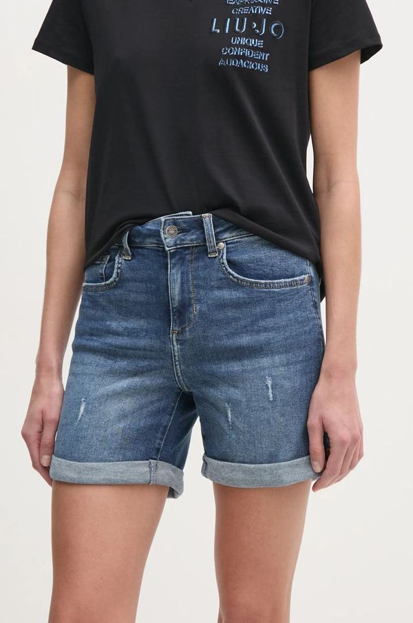 Liu Jo Traper kratke hlače Liu Jo za žene, bez uzorka, visoki struk, UA5076 DS615