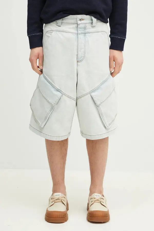 Marcelo Burlon Traper kratke hlače Marcelo Burlon Bleach Dnm Wide Cargo Shorts Light Blue