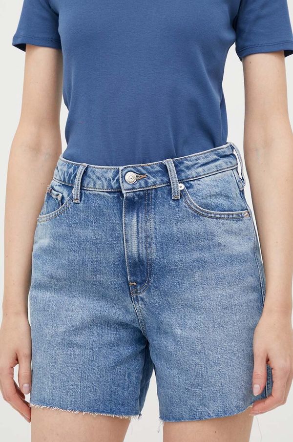 Tommy Hilfiger Traper kratke hlače Tommy Hilfiger za žene, glatki materijal, visoki struk