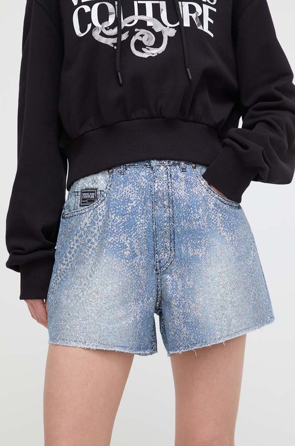 Versace Jeans Couture Traper kratke hlače Versace Jeans Couture za žene, s uzorkom, visoki struk