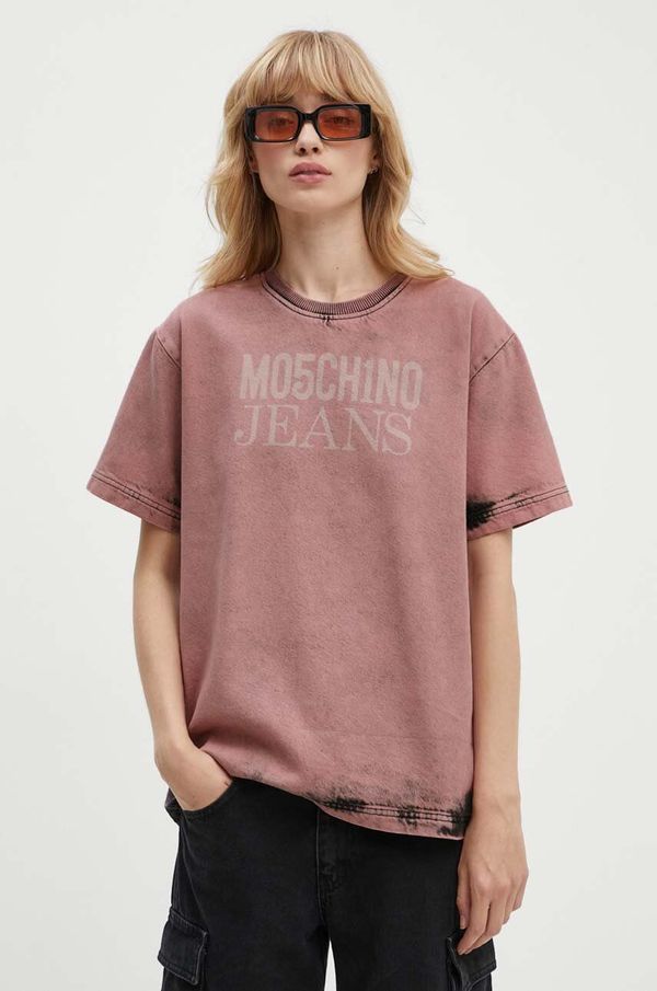 Moschino Jeans Traper majica Moschino Jeans boja: ružičasta, 0212.8222