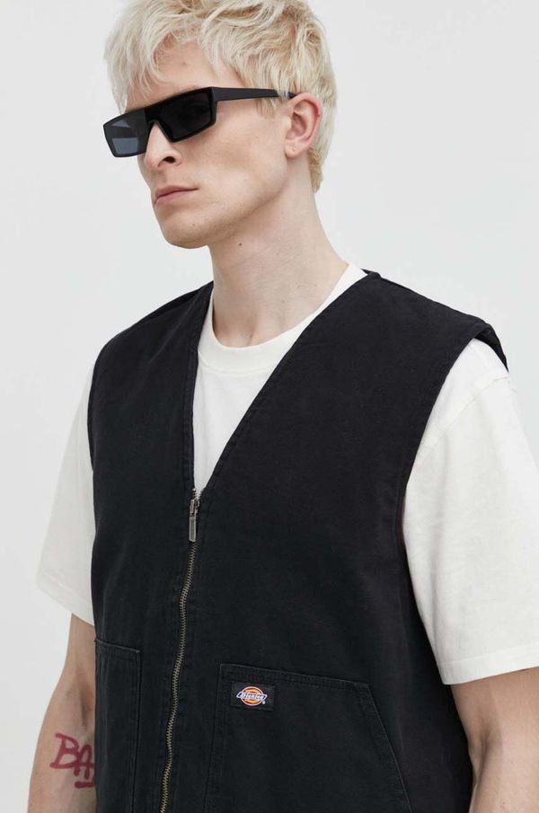 Dickies Traper prsluk Dickies DUCK CANVAS SMMR VEST za muškarce, boja: crna, za prijelazno razdoblje, DK0A4YQK