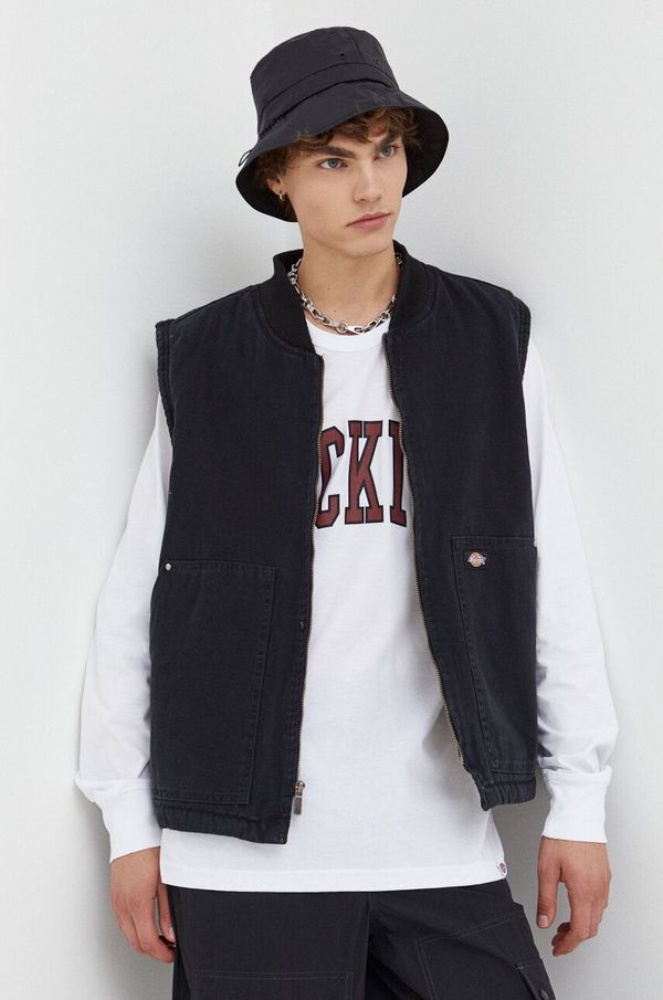 Dickies Traper prsluk Dickies za muškarce, boja: crna, za prijelazno razdoblje