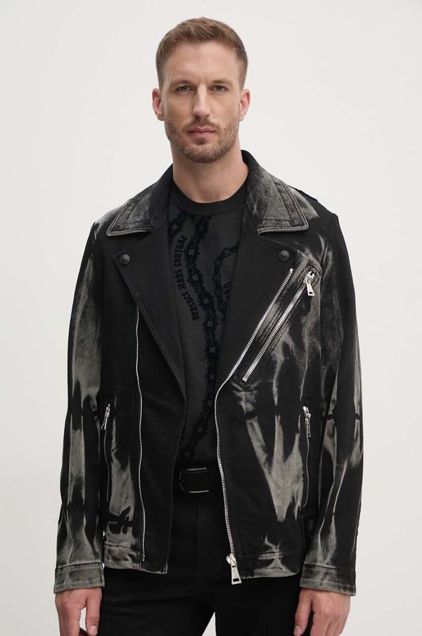 Versace Jeans Couture Traper rokerica Versace Jeans Couture za muškarce, boja: crna, za prijelazno razdoblje, 77GAS46B DW081F02