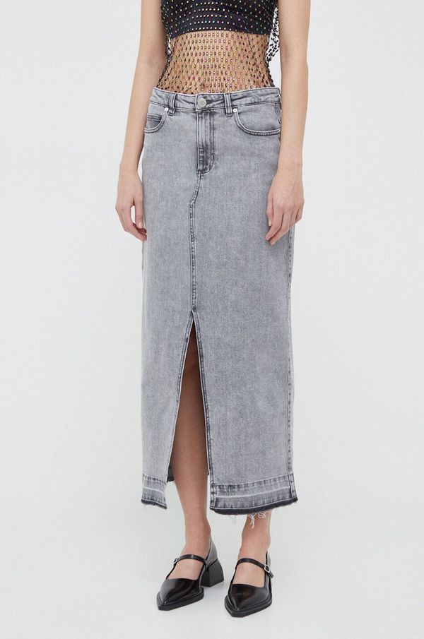 2NDDAY Traper suknja 2NDDAY boja: siva, maxi, ravna