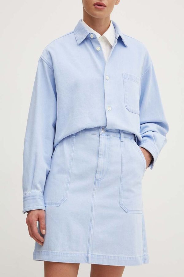 A.P.C. Traper suknja A.P.C. jupe lea mini, širi se prema dolje, COGZS.F06299