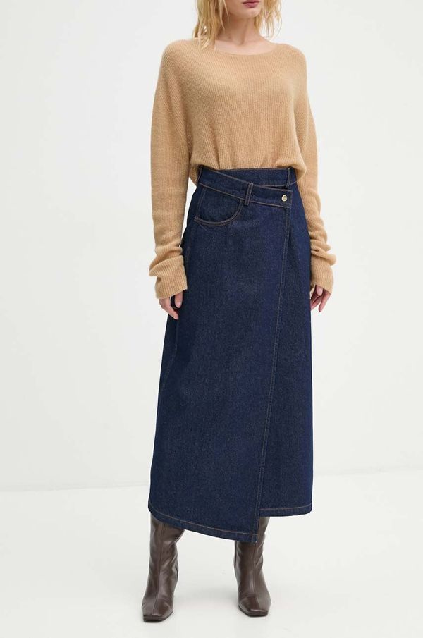 Aeron Traper suknja AERON boja: tamno plava, maxi, širi se prema dolje, PFSK223451