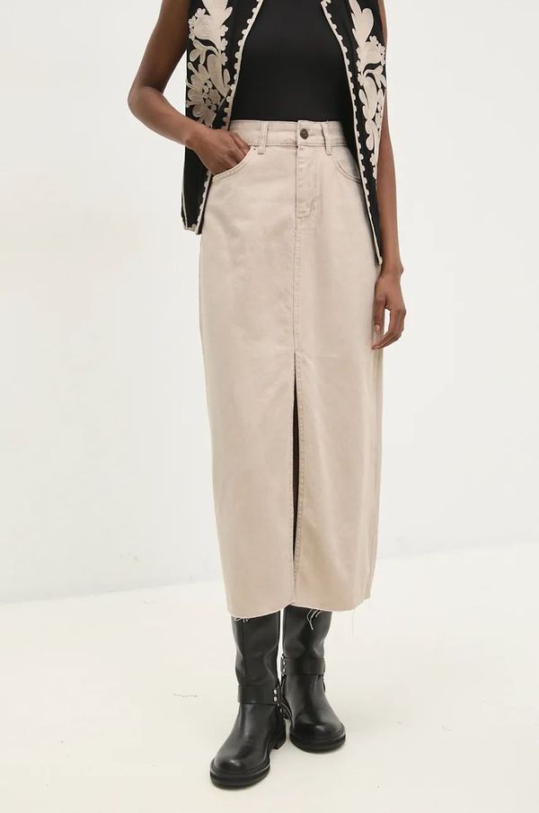 Answear Lab Traper suknja Answear Lab boja: bež, maxi, ravna