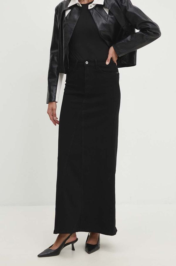 Answear Lab Traper suknja Answear Lab boja: crna, maxi, širi se prema dolje