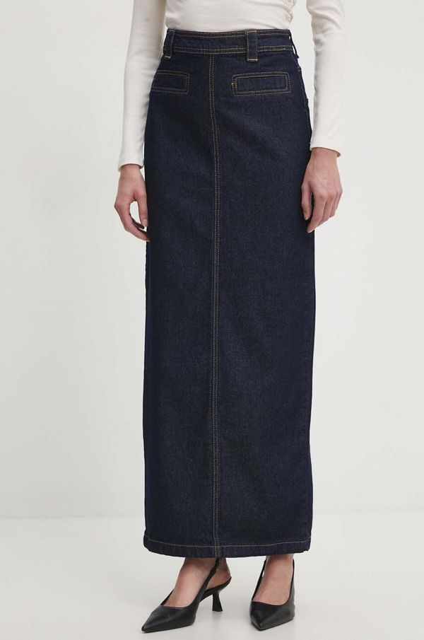 Answear Lab Traper suknja Answear Lab boja: tamno plava, maxi, ravna