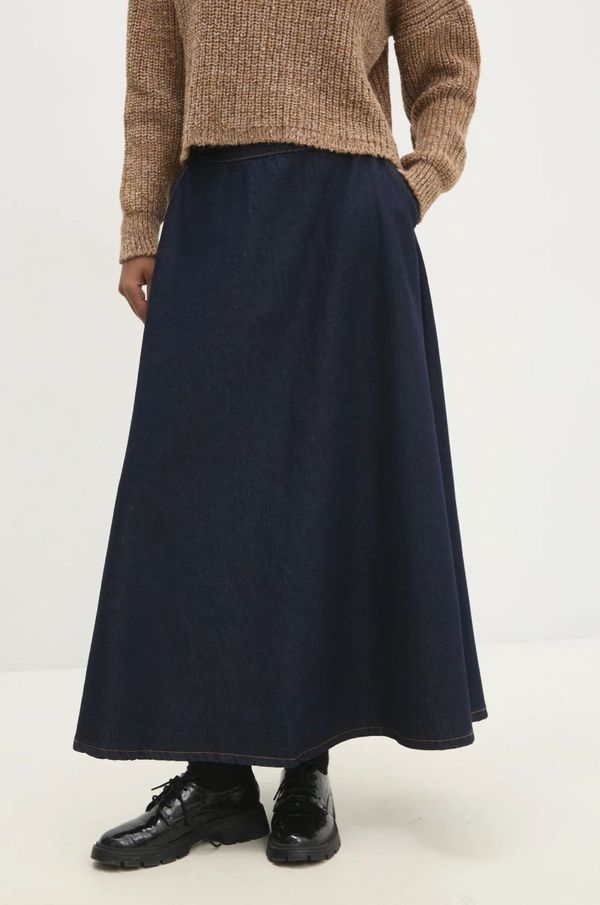 Answear Lab Traper suknja Answear Lab boja: tamno plava, maxi, širi se prema dolje