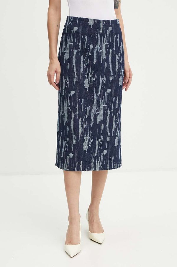 Bruuns Bazaar Traper suknja Bruuns Bazaar IxoraBBTanella skirt boja: tamno plava, midi, ravna, BBW4120