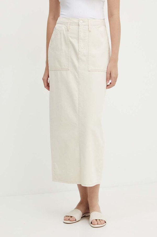 Calvin Klein Jeans Traper suknja Calvin Klein Jeans boja: bež, maxi, pencil, J20J223886