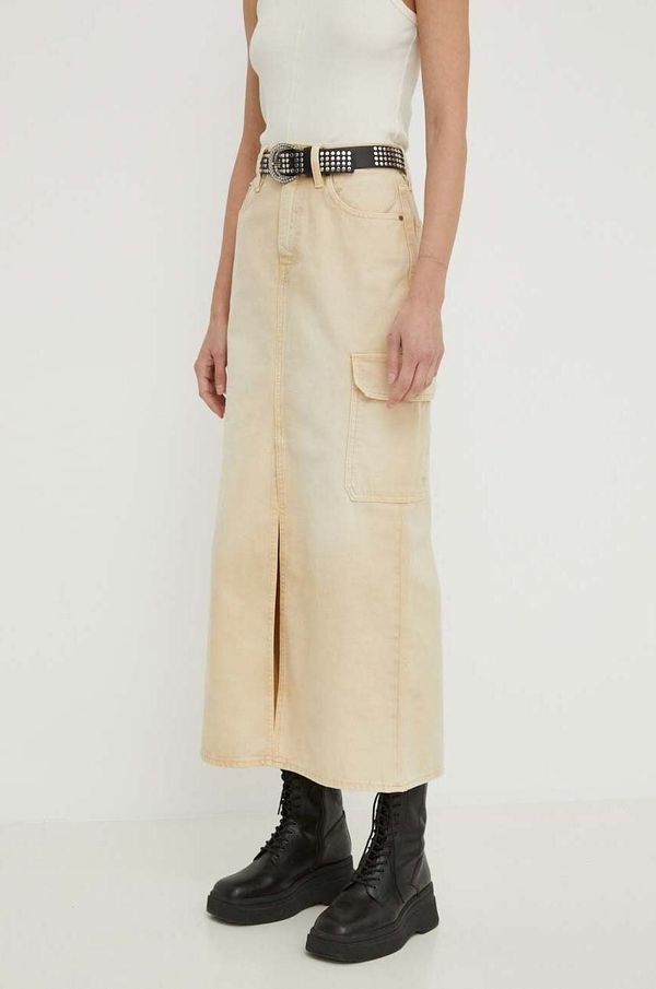 G-Star Raw Traper suknja G-Star Raw boja: bež, maxi, ravna