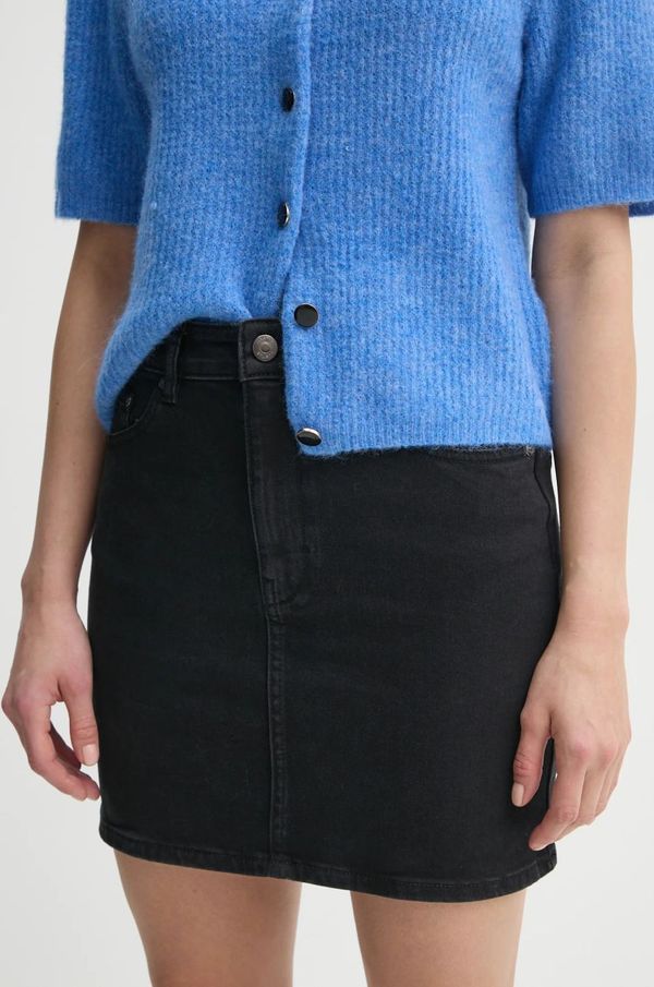 Gestuz Traper suknja Gestuz boja: crna, mini, širi se prema dolje, 10909827