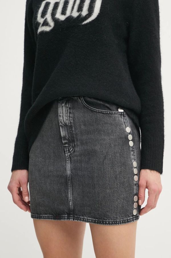 Gestuz Traper suknja Gestuz boja: siva, mini, ravna, 10909769