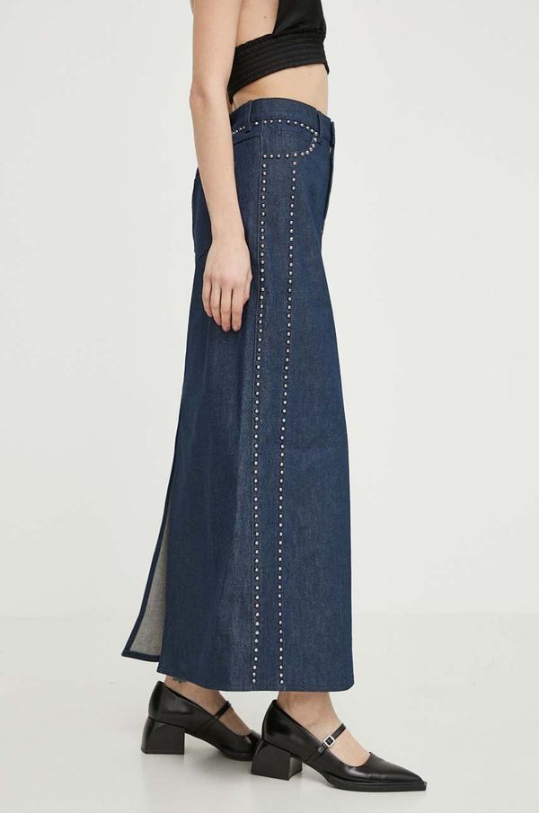 Gestuz Traper suknja Gestuz boja: tamno plava, maxi, ravna, 10909033