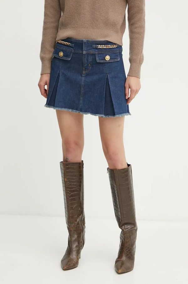 Guess Traper suknja Guess LILY boja: tamno plava, mini, širi se prema dolje, W4PD1B D5JV1