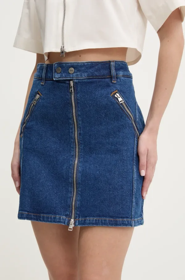 HUGO Traper suknja HUGO boja: tamno plava, mini, pencil, 50530320