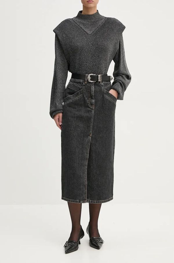 IRO Traper suknja IRO boja: crna, midi, ravna, WM31CLARYSSE