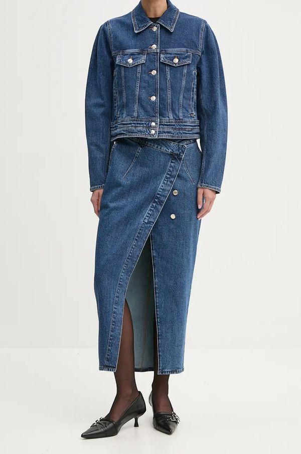 IRO Traper suknja IRO boja: tamno plava, midi, ravna, WP31DAYO