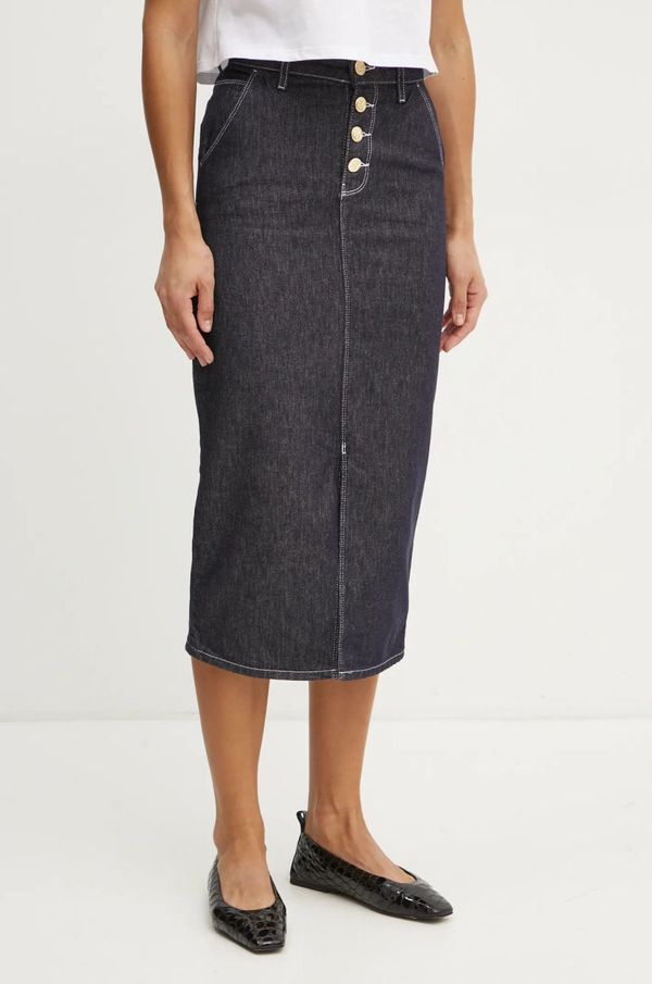 Karl Lagerfeld Traper suknja Karl Lagerfeld boja: tamno plava, midi, pencil, A1W12027