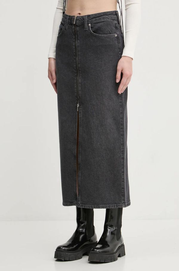 Karl Lagerfeld Jeans Traper suknja Karl Lagerfeld Jeans boja: siva, midi, ravna, A1W12008