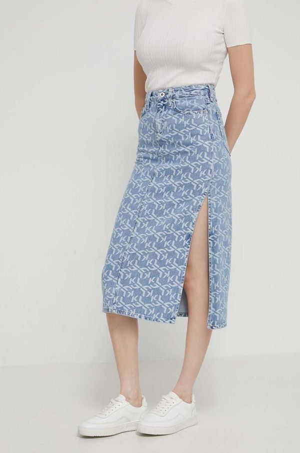 Karl Lagerfeld Jeans Traper suknja Karl Lagerfeld Jeans midi, ravna