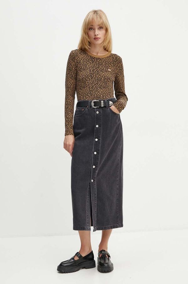 Levi's Traper suknja Levi's boja: crna, midi, ravna, 000MI