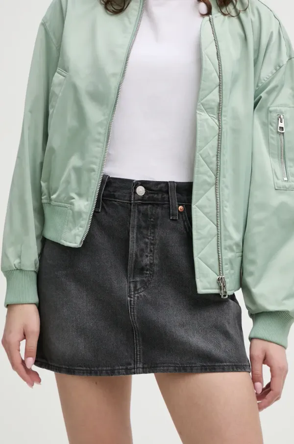 Levi's Traper suknja Levi's boja: siva, mini, ravna