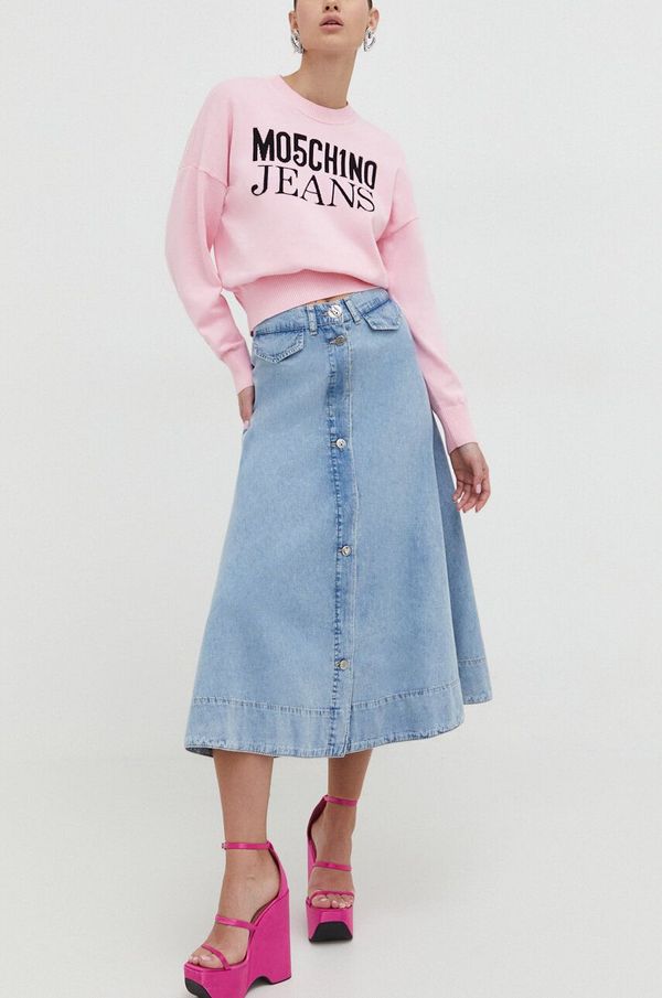 Moschino Jeans Traper suknja Moschino Jeans midi, širi se prema dolje
