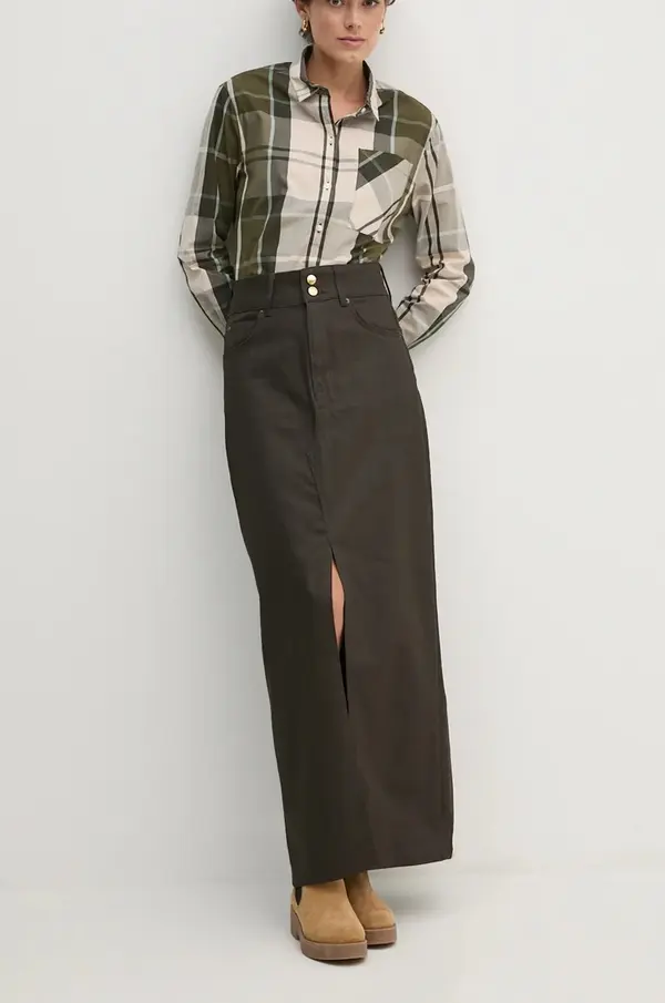 Pepe Jeans Traper suknja Pepe Jeans MAXI SKIRT HW COATED