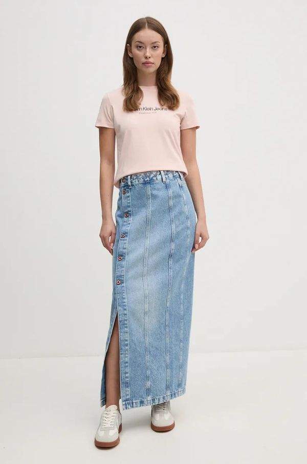 Pepe Jeans Traper suknja Pepe Jeans MIDI SKIRT UHW EMBRO maxi, ravna, PL901166
