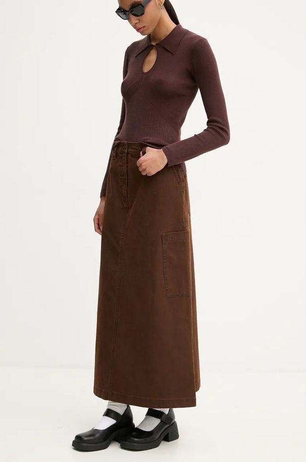 Sunnei Traper suknja Sunnei boja: smeđa, maxi, širi se prema dolje, RTWWSKR013