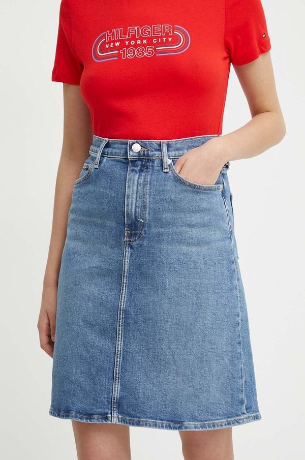 Tommy Hilfiger Traper suknja Tommy Hilfiger mini, širi se prema dolje, WW0WW42881