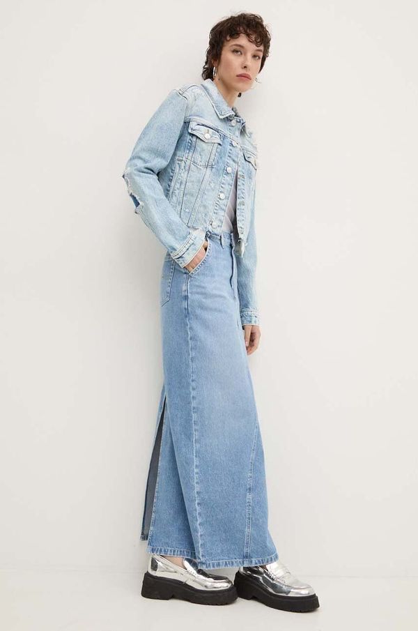 Tommy Jeans Traper suknja Tommy Jeans maxi, ravna, DW0DW19294