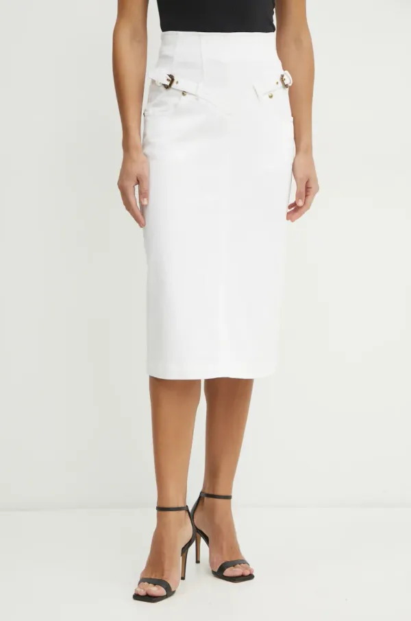 Versace Jeans Couture Traper suknja Versace Jeans Couture boja: bijela, midi, pencil, 78HAE85E EW015TC2