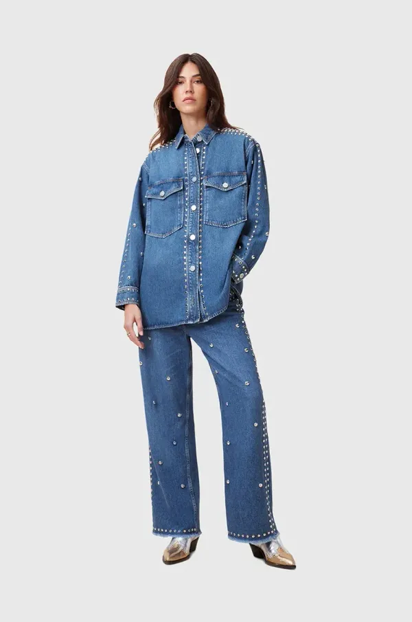 AllSaints Traperice AllSaints BLAKE za žene, srednje visoki struk, W059EB