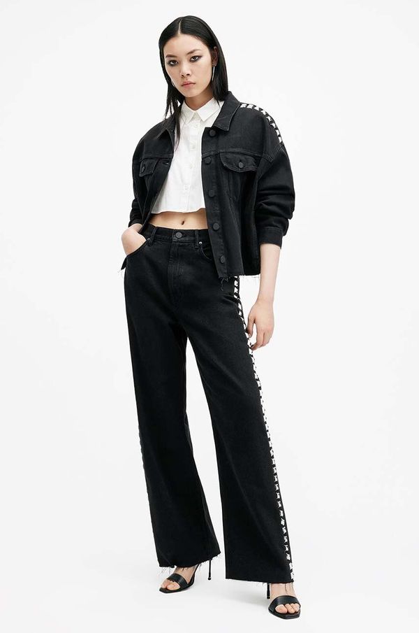 AllSaints Traperice AllSaints BLAKE za žene, visoki struk, W017EB