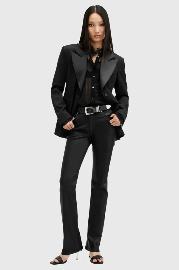 AllSaints Traperice AllSaints HALDAN za žene, srednje visoki struk, W014EC