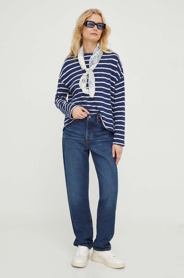 Levi's Traperice Levi's 501 CROP za žene, visoki struk